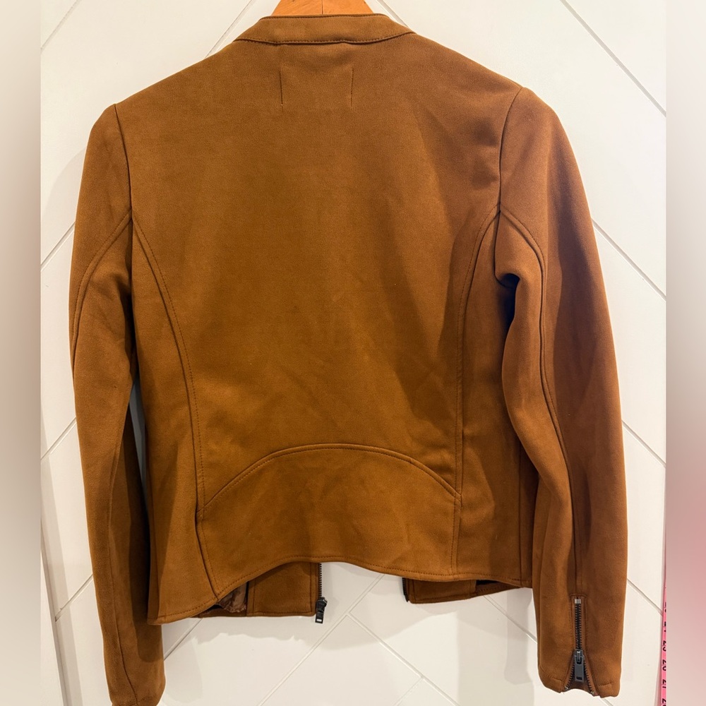 NWOT Costes Basic Suedine Biker Suede Jacket Size: Medium - Picture 9 of 13